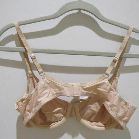 HANRO Cotton Sensation Underwire Bra in Beige Neutral Minimalist - Size 34B - Picture 9 of 14